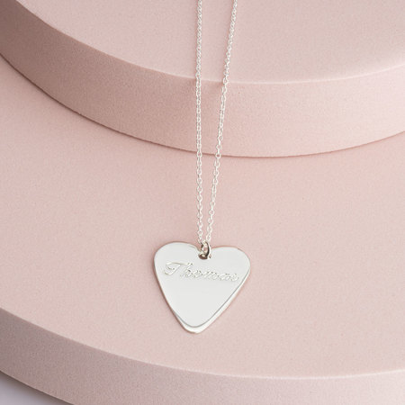 Heart Shaped Guitar Pick Necklace