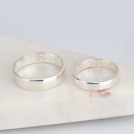 Inside Engraved Rings Set For Couples