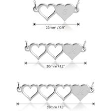 Initial Hearts Friendship Necklace Set - Thumbnail Information