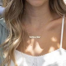 Capital Letters Name Necklace - Thumbnail Model
