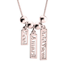 Vertical Multiple Name Necklace - Thumbnail 2