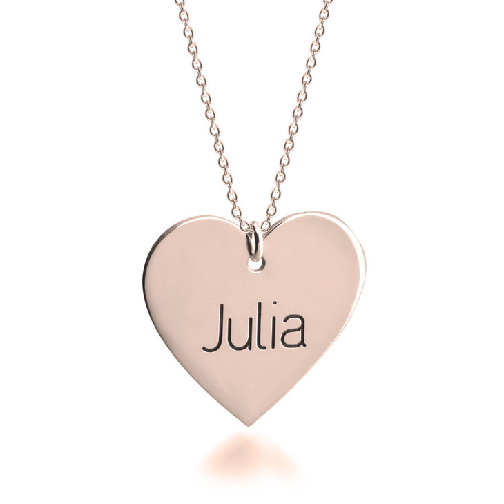 Heart Pendant Name Necklace