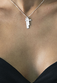 Engraved Cross Necklace - Banner