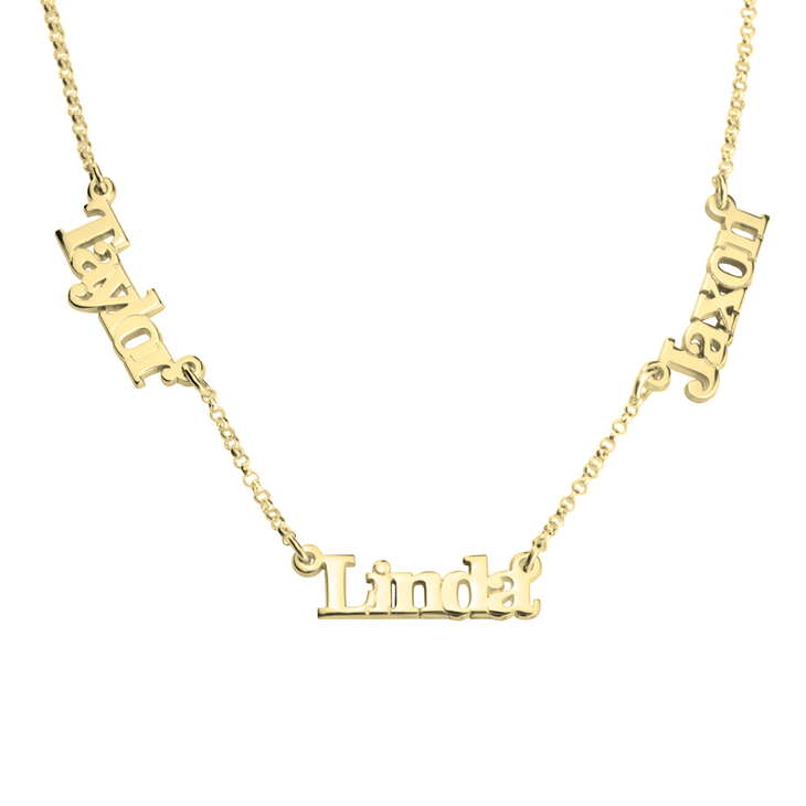 Multiple Name Necklace with Two or Three Names - Picture 2