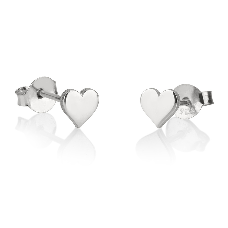 Heart Stud Earrings - Picture 2