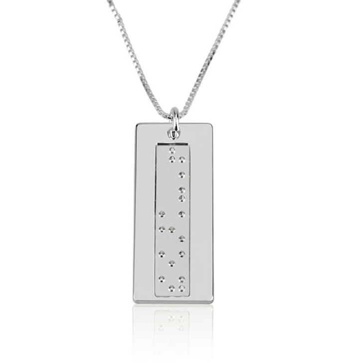 Vertical Braille Necklace