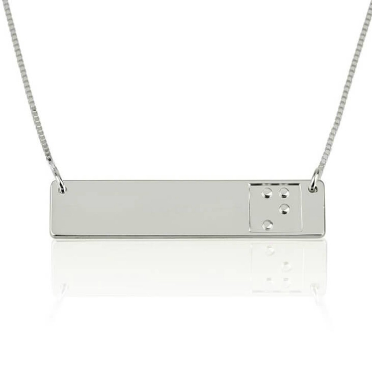 Braille Bar Necklace
