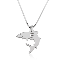 Shark Initial Necklace