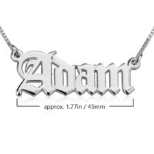 Old English Name Necklace - Thumbnail Information