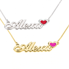 Name Necklace with Colored Symbols