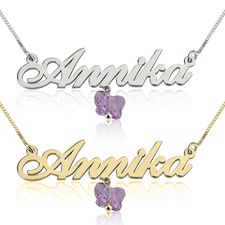 Butterfly Name Necklace