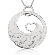 Mother Necklace With Engraved Names - Thumbnail 3
