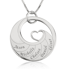 Mother Necklace With Engraved Names - Thumbnail 4