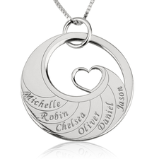 Mother Necklace With Engraved Names - Thumbnail 5