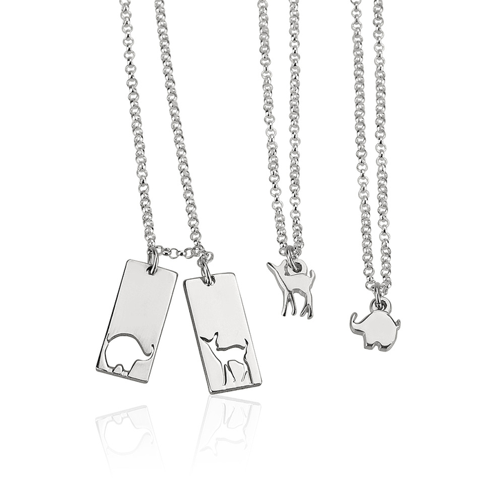 Animal Mother Daughter Necklace Set - Picture 2